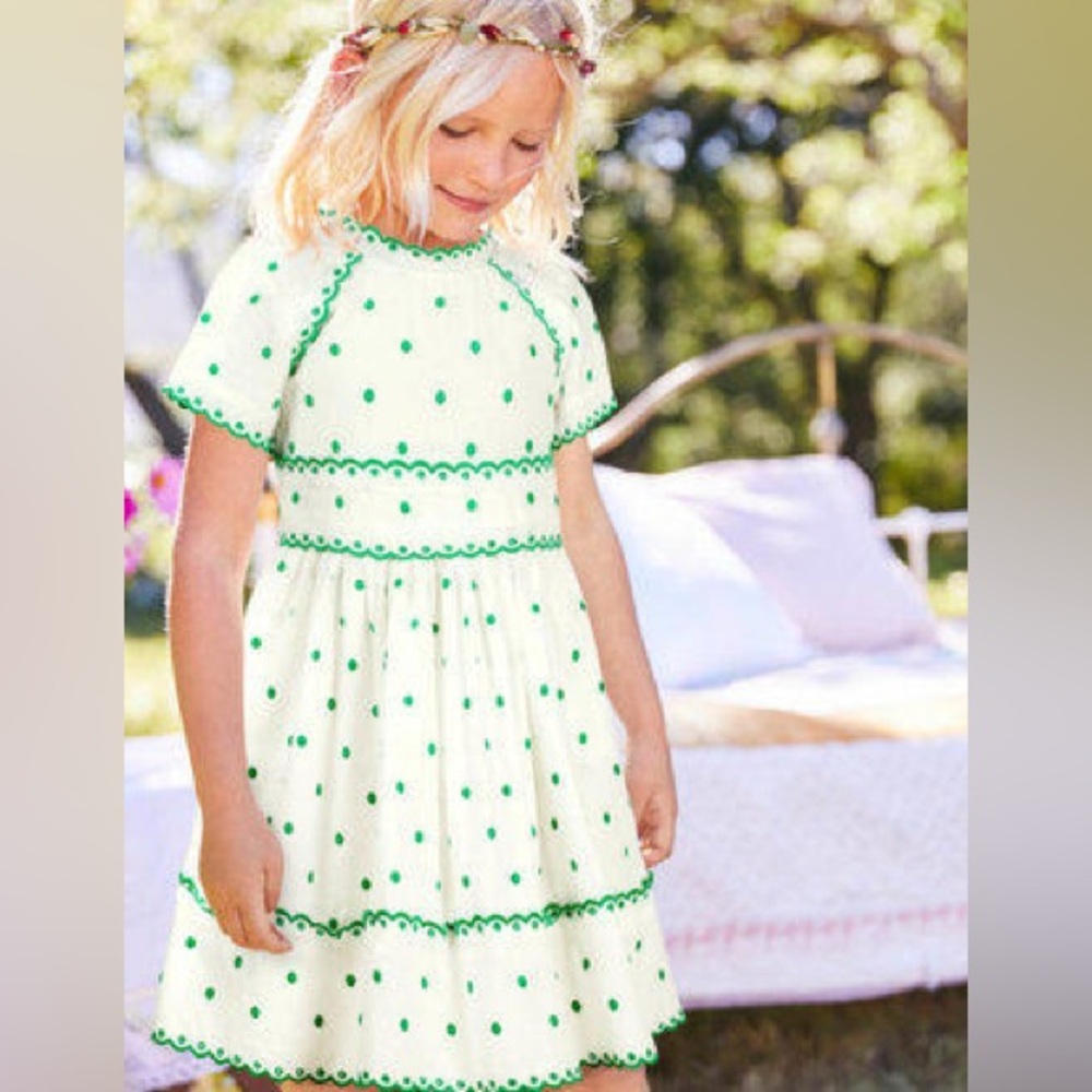Mini Biden 6/7 white polka dot dress
